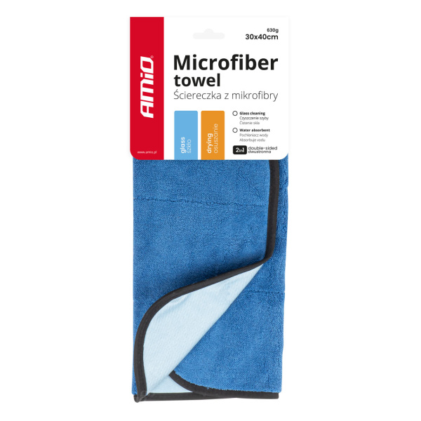 03746 Prosop microfibra 2 în 1 - uscare și sticla 30x40cm 630g/Полотенце 2-в-1 из микрофибры - для сушки и стекла
