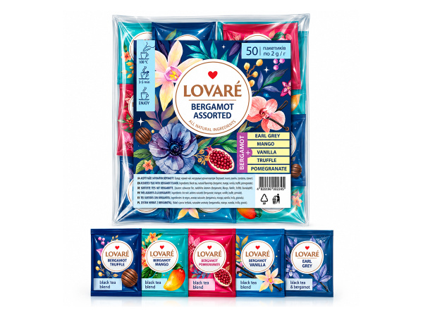 Ceai LOVARE Bergamot Assorti 50 pak