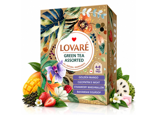 Ceai LOVARE Green Assorti 32 pak