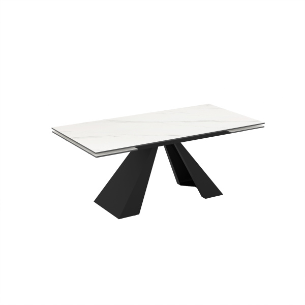 Masa extensibila Monza 90x180/220/260 blat piatra sinterizata calacatta