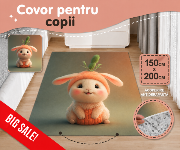Covor pentru copii cu  iepuraș