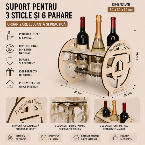 Suport pentru vin ,,Butoi,,