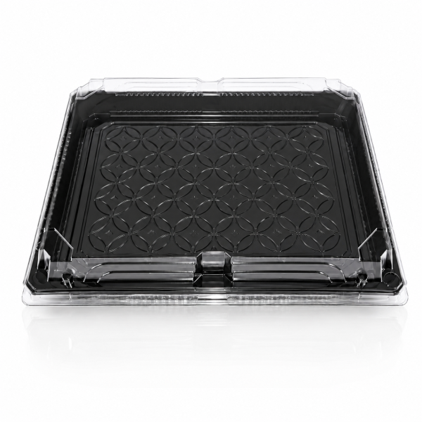Caserola sushi MAXI 275*205*45 cu fund negru (50 buc)