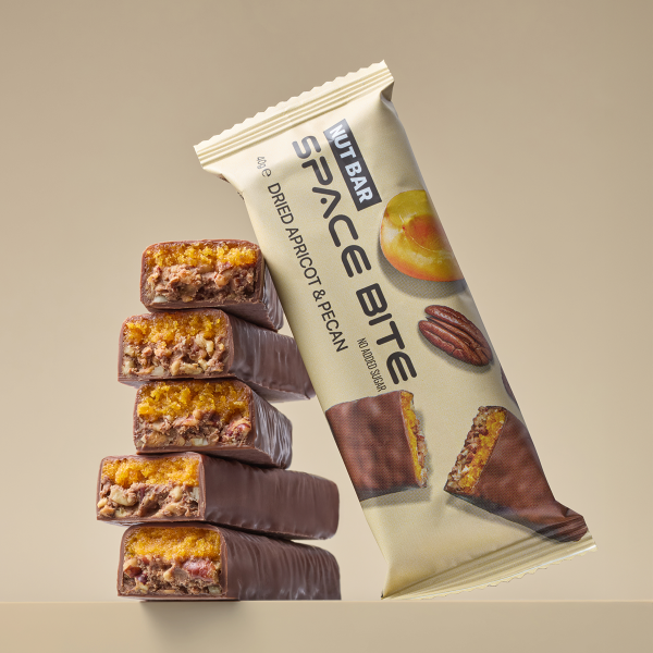 10x Batonașe energizante SpaceBite, nuci pecan-caise, fără zahăr