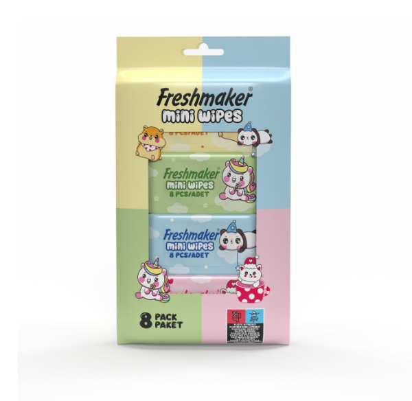 Servetele umede Freshmaker Mini Wipes 8 pack*8 pcs
