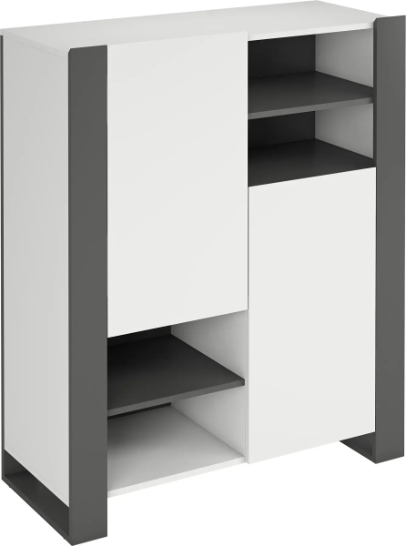 Comod vitrina Combo 1000х1187х421 grafit/alb C06