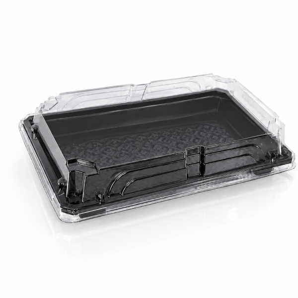Caserola  sushi Medium 216*136*50 cu fund negru (50 buc)