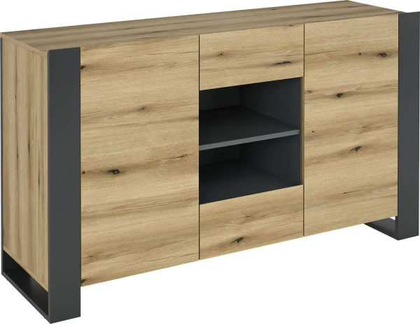 Comoda Combo 1400x788x421 Gri grafit/Stejar Evoke Coast CO5