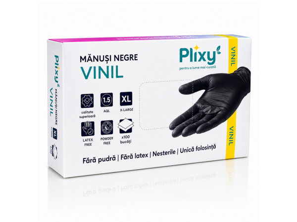 Manusi din vinil XL trans.( M 4 0g+/•0 3g)/(10) Plixy