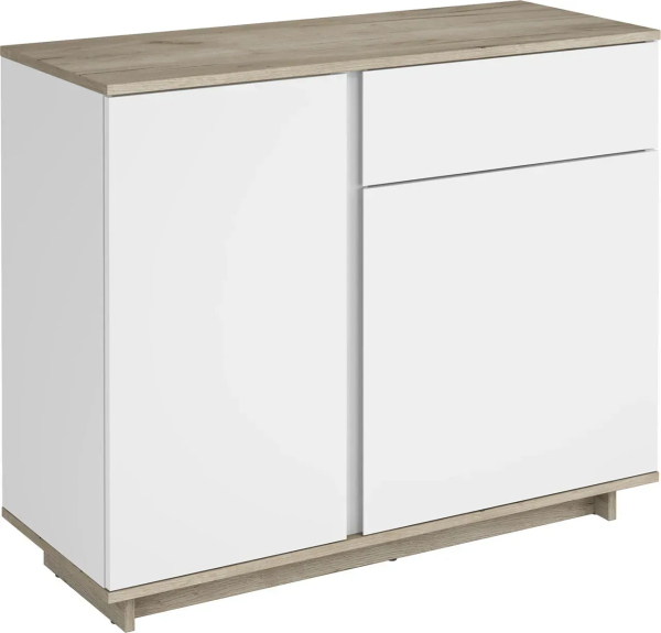 Comoda Concept 2D1S 1000x820x400 stejar craft gri/nimfea alb