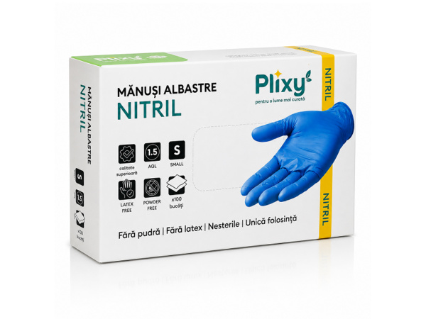 Manusi din nitril S albastru  (M 3 5g*/-0 3g )/(10) Plixy