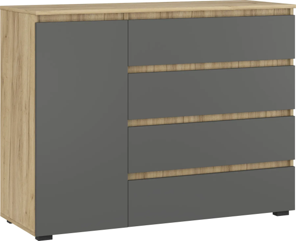 Comoda Grand 1200 (1D4S) stejar craft auriu/ grafit