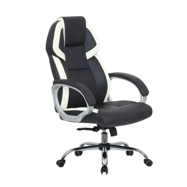 Fotoliu birou MC 031 negru cu linii bej