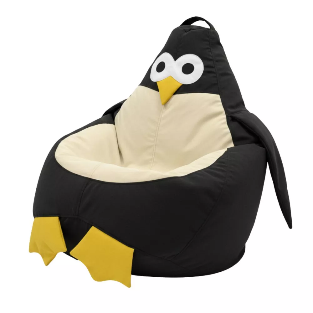 Fotoliu tip sac pentru copii „Pinguin”