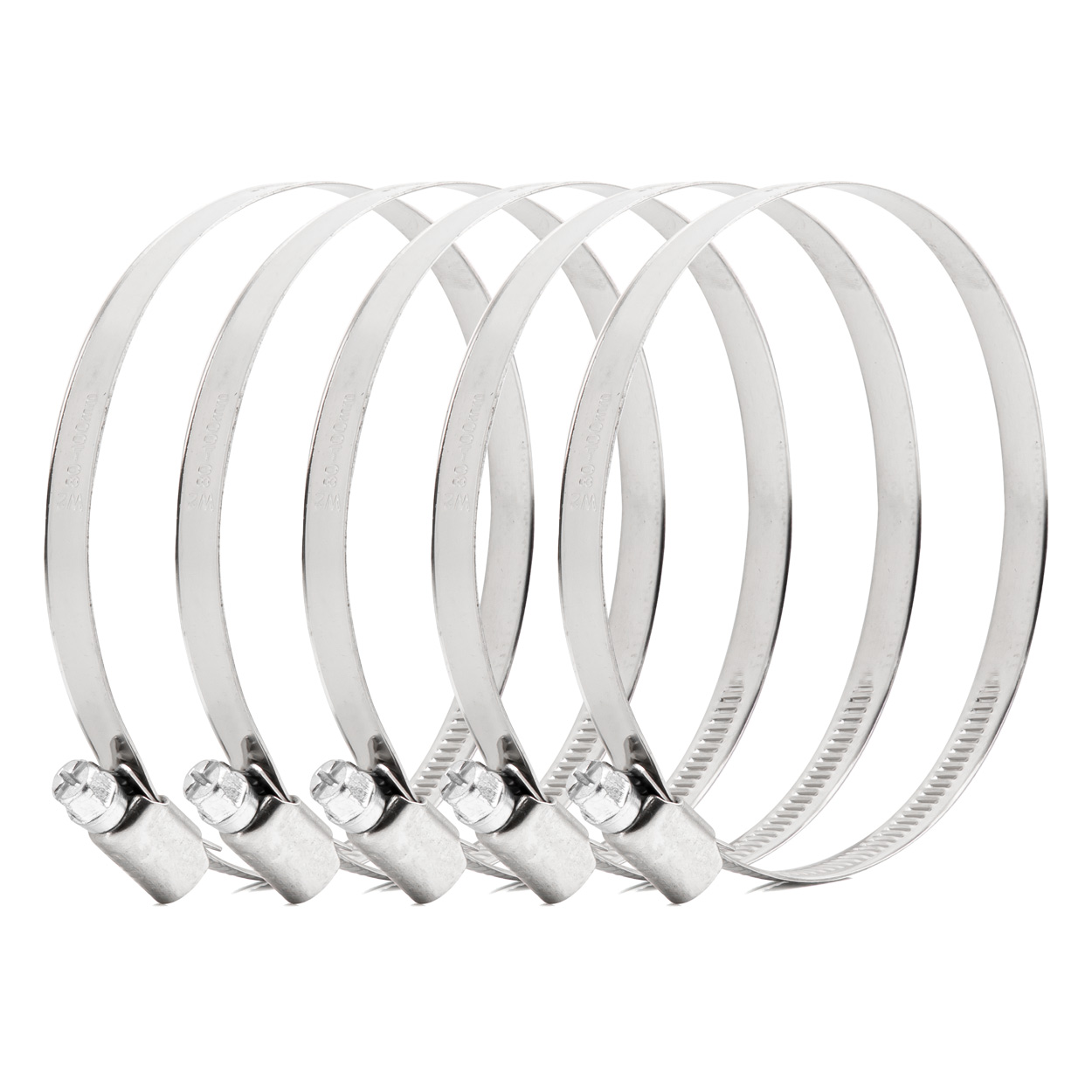 04592 Clema cu surub 5pcs. 80-100mm/9mm W2 metal