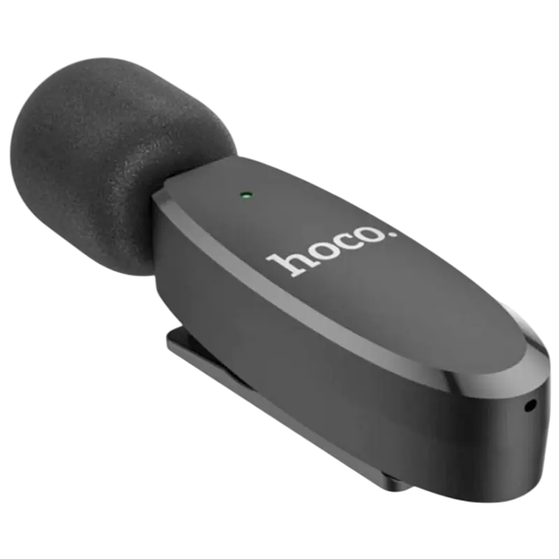 Microfon portabil pentru înregistrare vocală Hoco L15, Fără fir/Cu fir, Negru