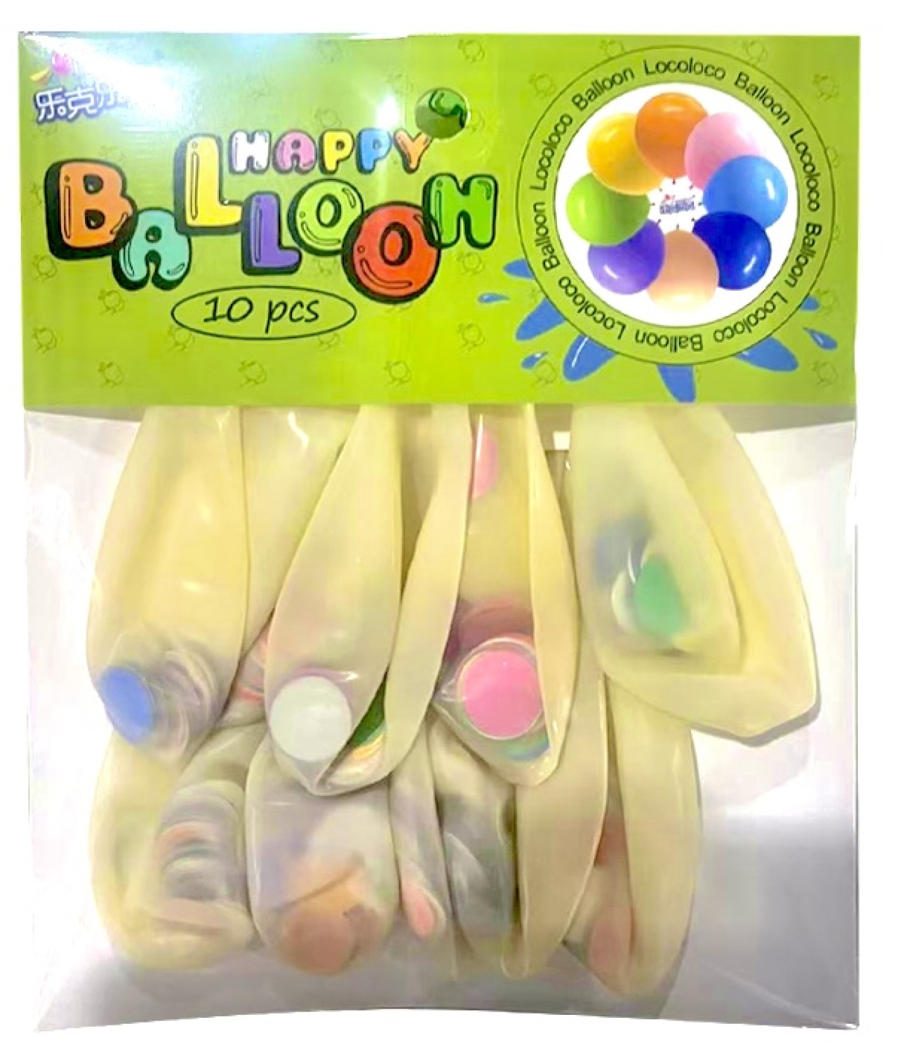 Set baloane din latex cu confeti (10buc)