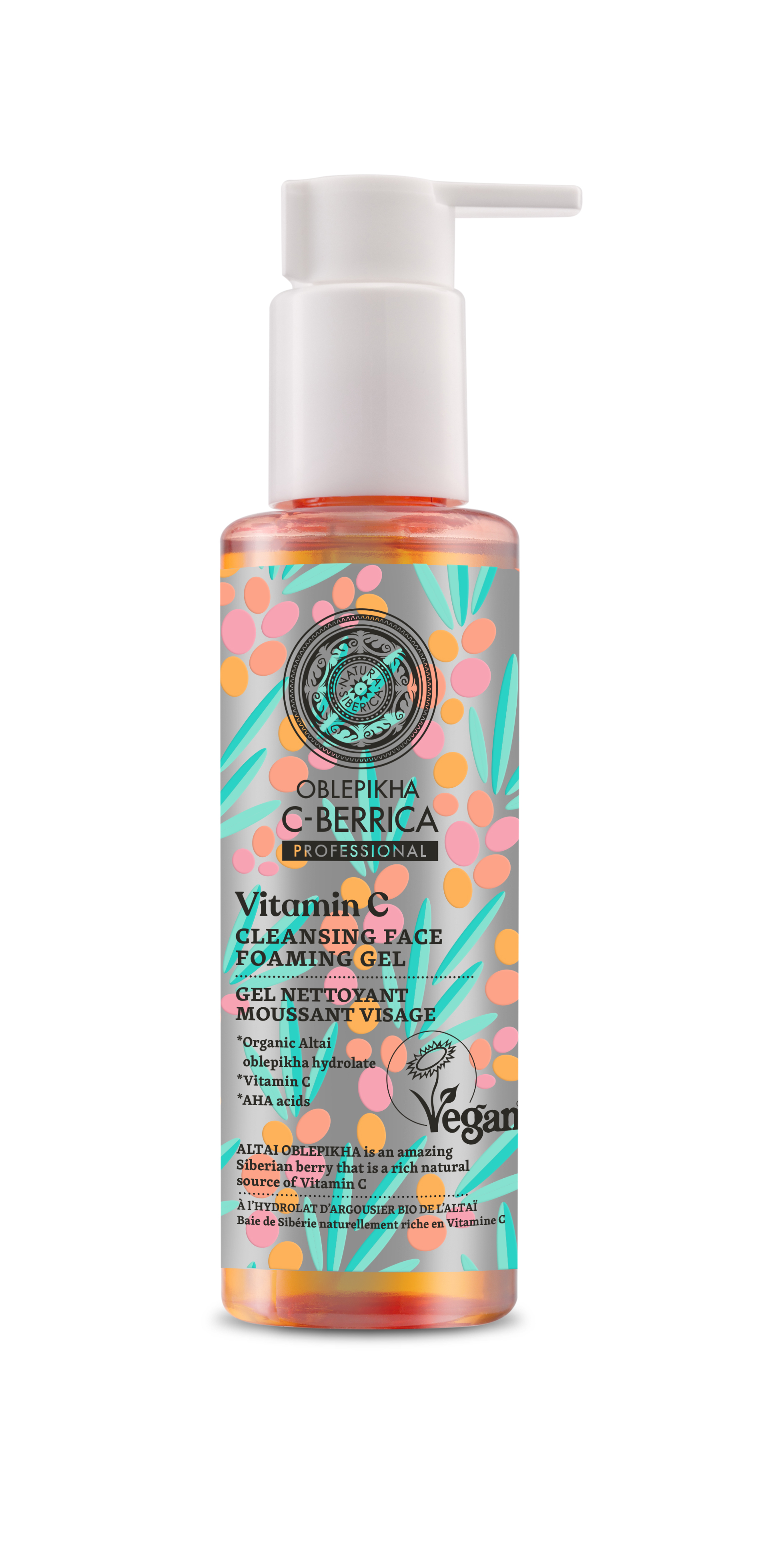 NS Oblepikha C-Berrica Gel facial spumant de curățare 145 ml