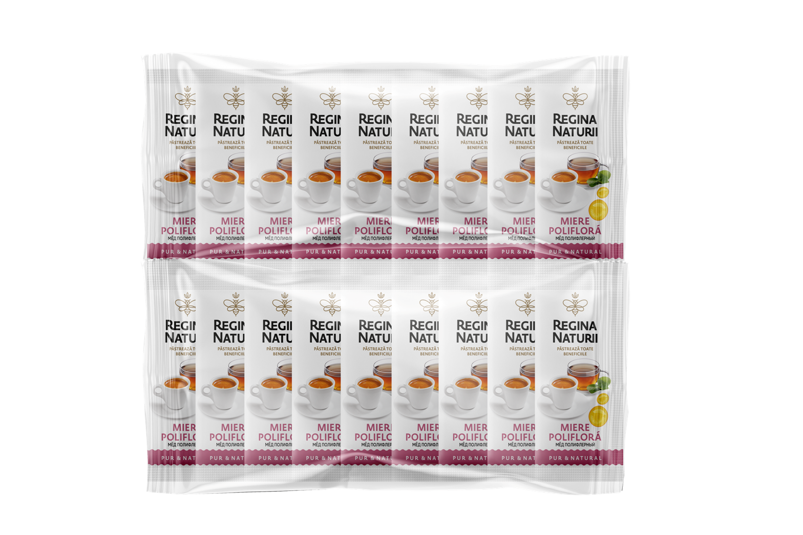 Miere poliflora la plic 12g х 100 buc Regina Naturii