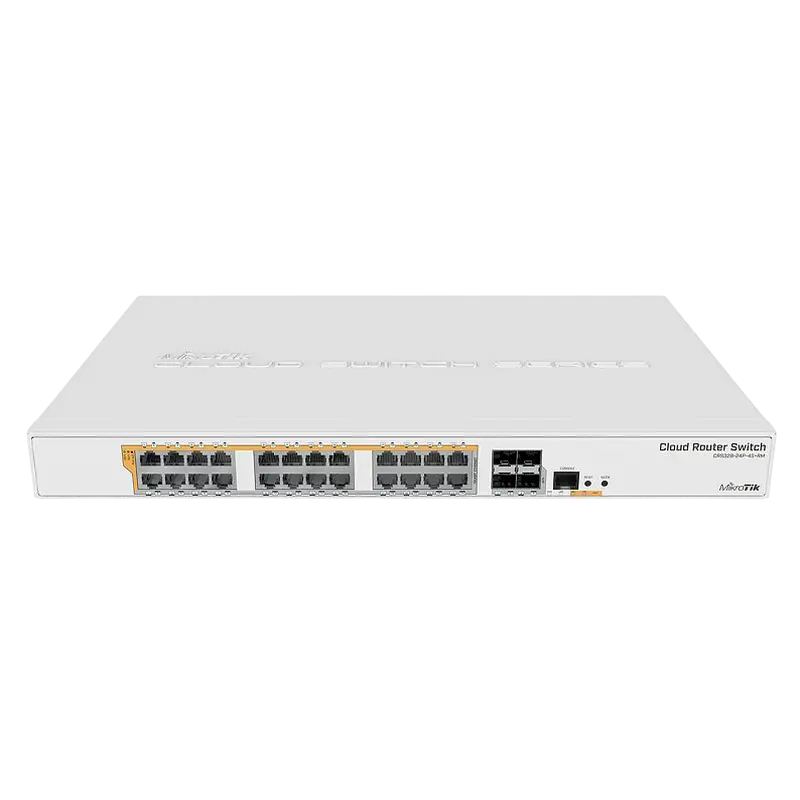 Comutator MikroTik PoE CRS328-24P-4S+RM, Alb
