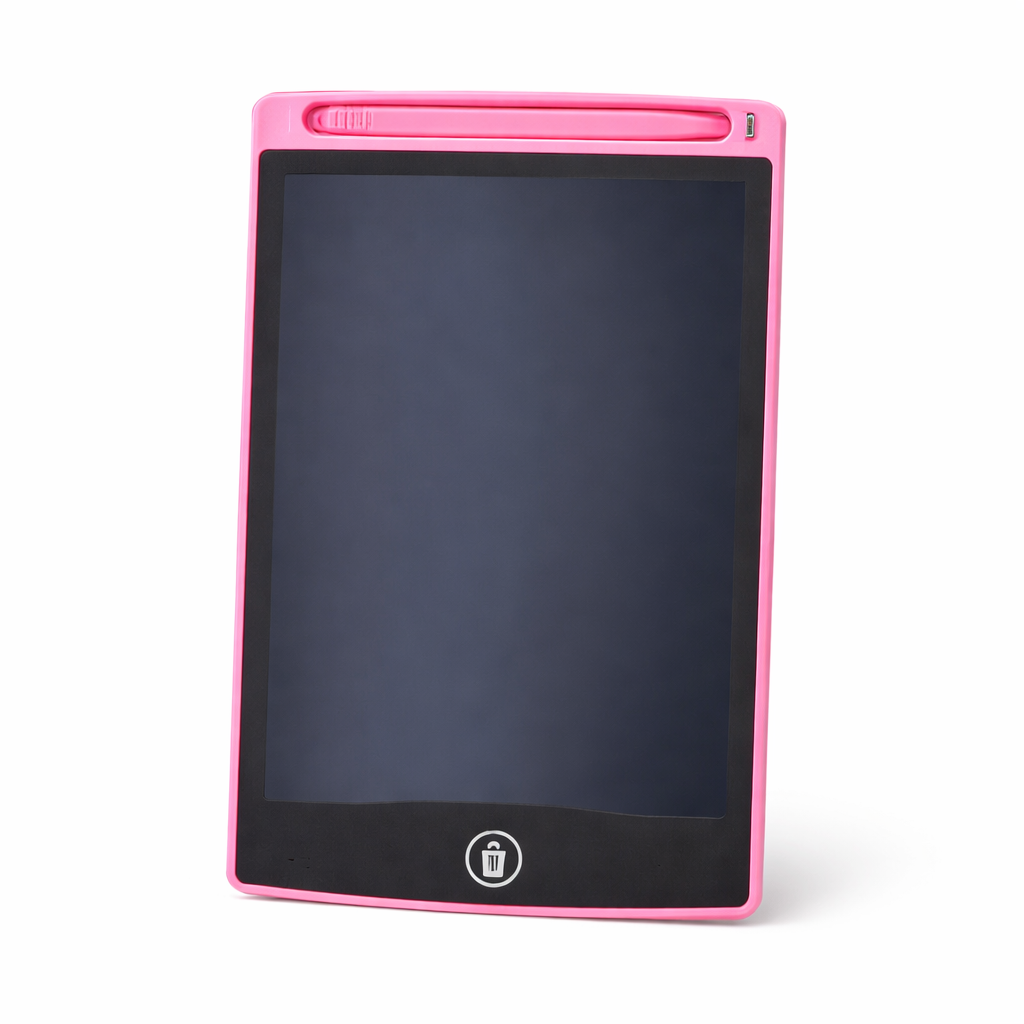 Tableta LCD scris si desen 8.5 inch copii, tabla electronica portabila, stylus inclus, stergere rapida, anti hartie, jucarie educativa, cadou copii 3+ ani, culoare roz