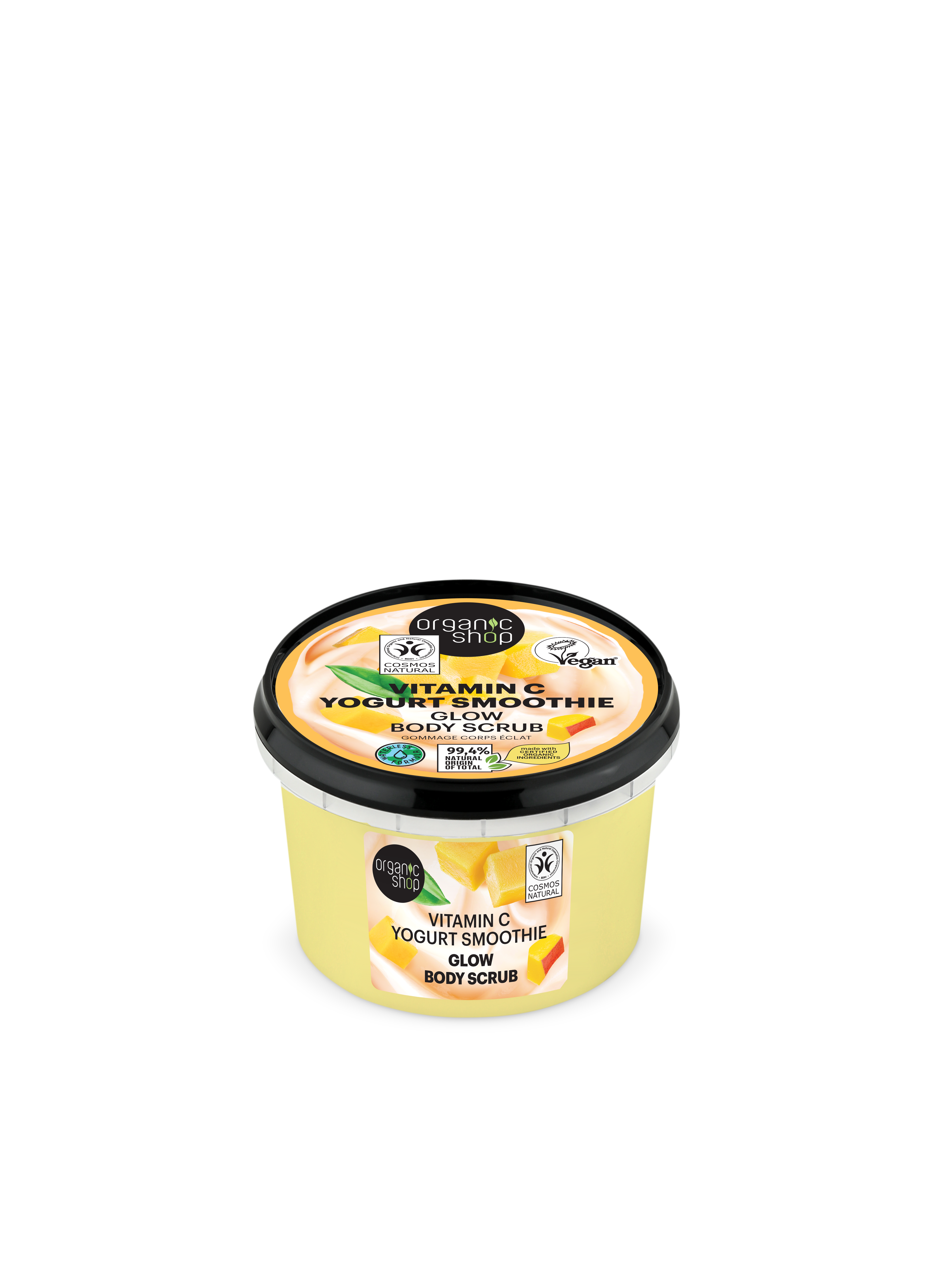 Organic Shop Scrub de corp strălucitor cu iaurt și vitamina C 250 ml