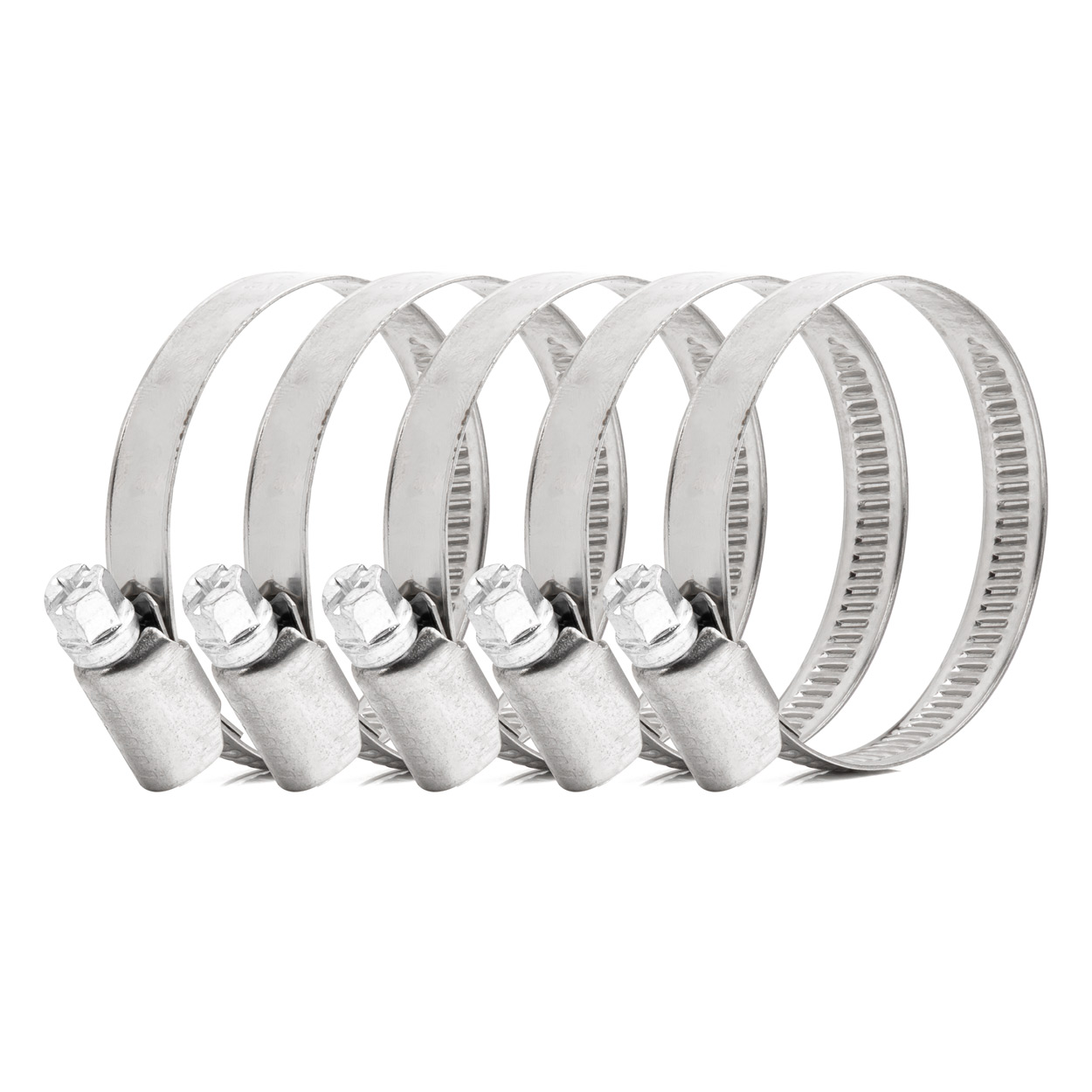 04587 Clema cu surub 5pcs. 32-50mm/9mm W2 metal