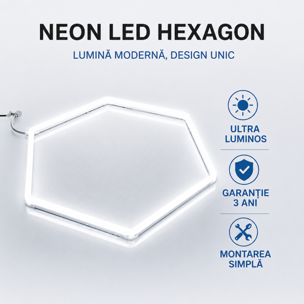 Corp de iluminat LED Modulara Hexagon (Kit de 1 hexagon) Ready to go