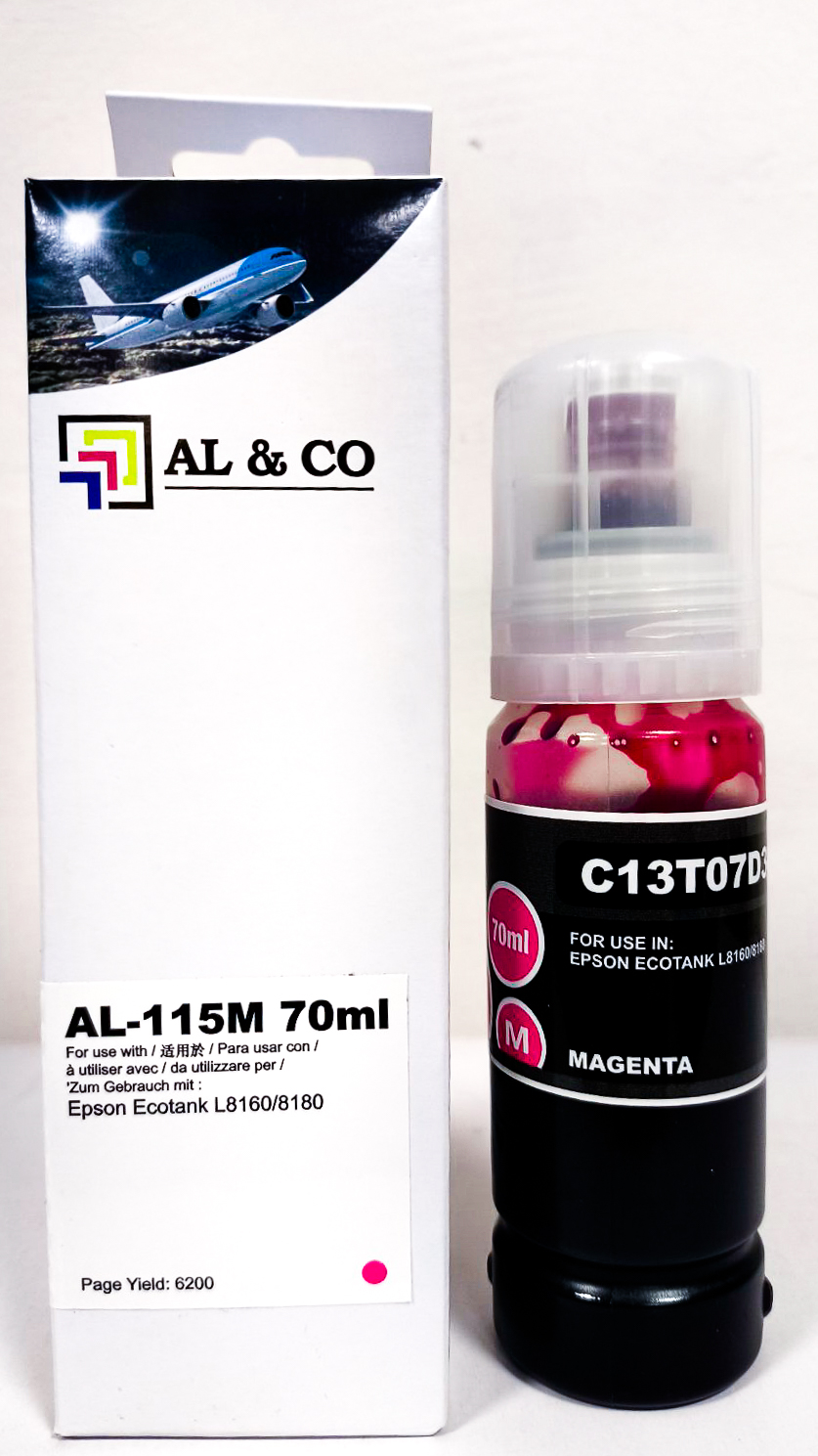 Cerneală Epson Premium compatibilă T07D34A Magenta EcoTank 115 for L8160/8180, (70ml)