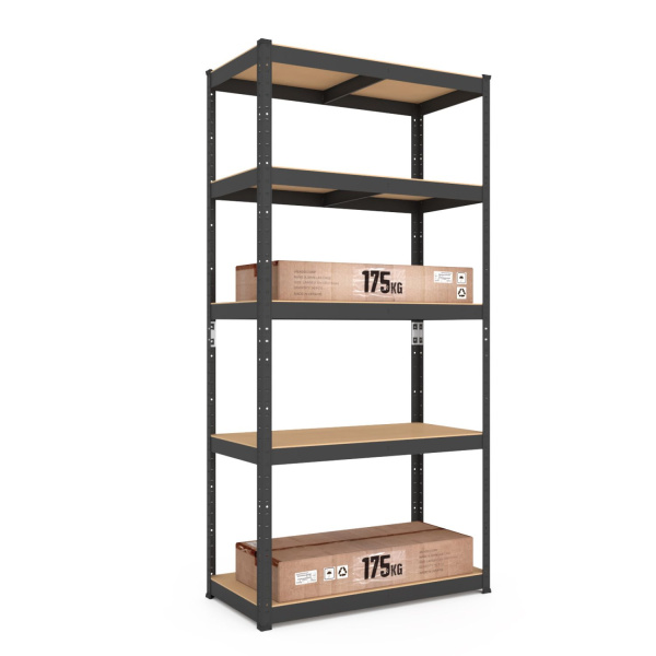 Raft Budget KM, 180x90x40 Metkas, 175 kg/raft, 5 polite, MDF, vopsit, metal