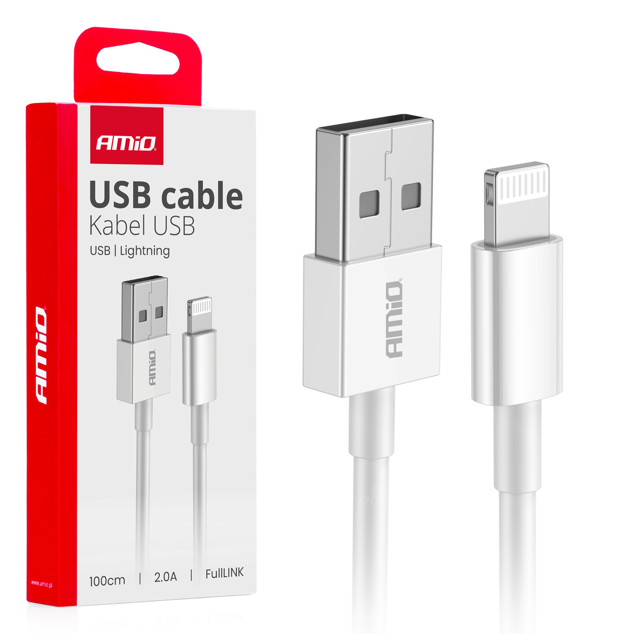 03895 Cablu de incarcare  USB-A TO IPH 2 Рђ, 100 СЃРј FullLINK model X109