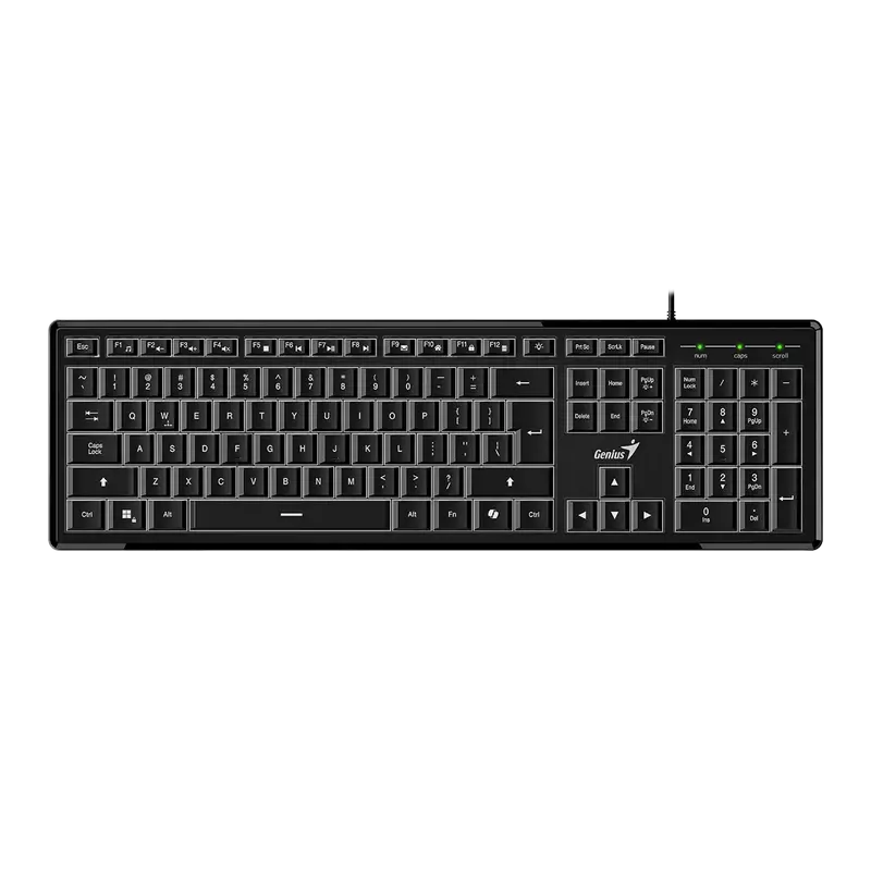Tastatură Genius SlimStar 820, Cu fir, Negru