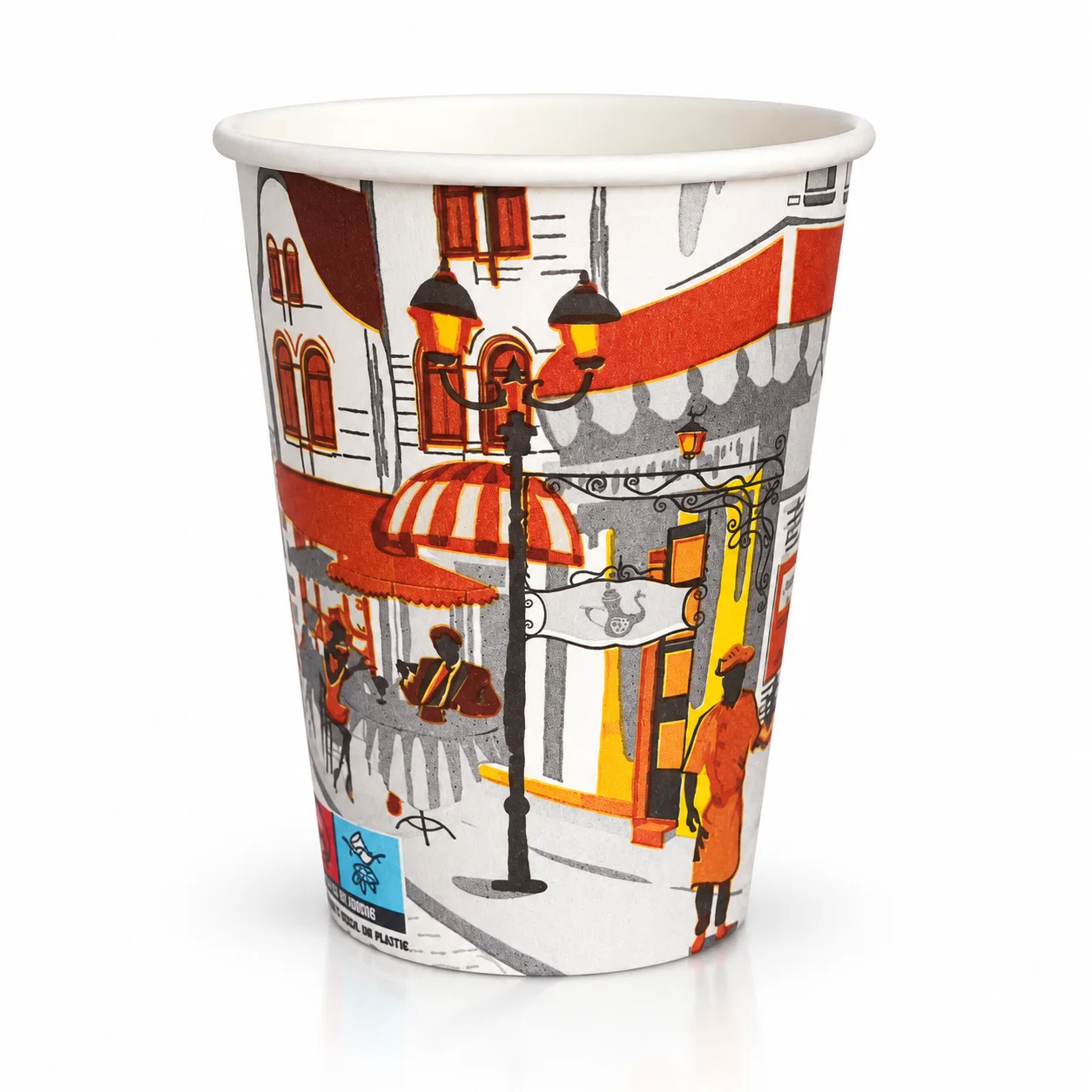 Pahar din hirtie 400ml CITY d90 (50 buc)