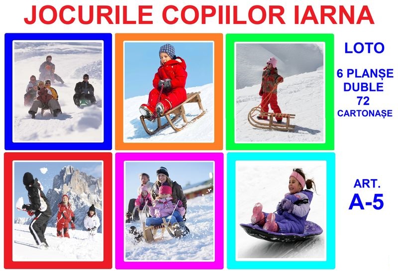 A-5 Joc Loto Jocurile copiilor iarna