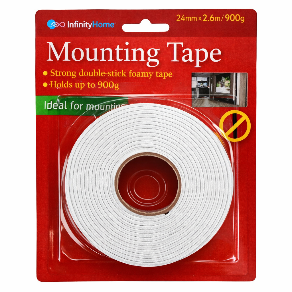 Banda adeziva dubla extra-puternica Mounting Tape, 24 mm × 2.6 m