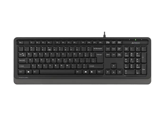Tastatură A4Tech FK10, Cu fir, Negru/Gri