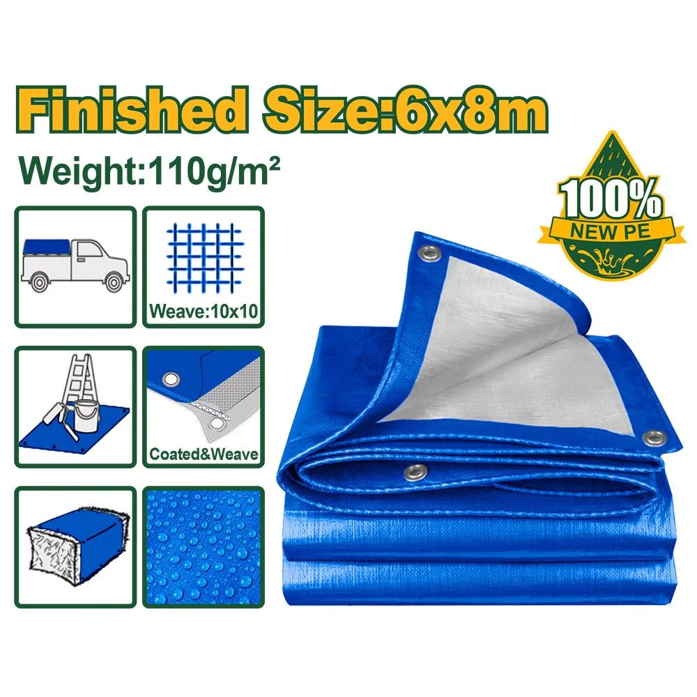 Prelată impermeabilă din PE (Ușoară) 6x8m 110g/m² JDTQ1868 Jadever