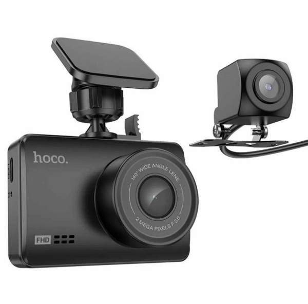 HOCO DV3 Driving recorder with display(dual-channel) black