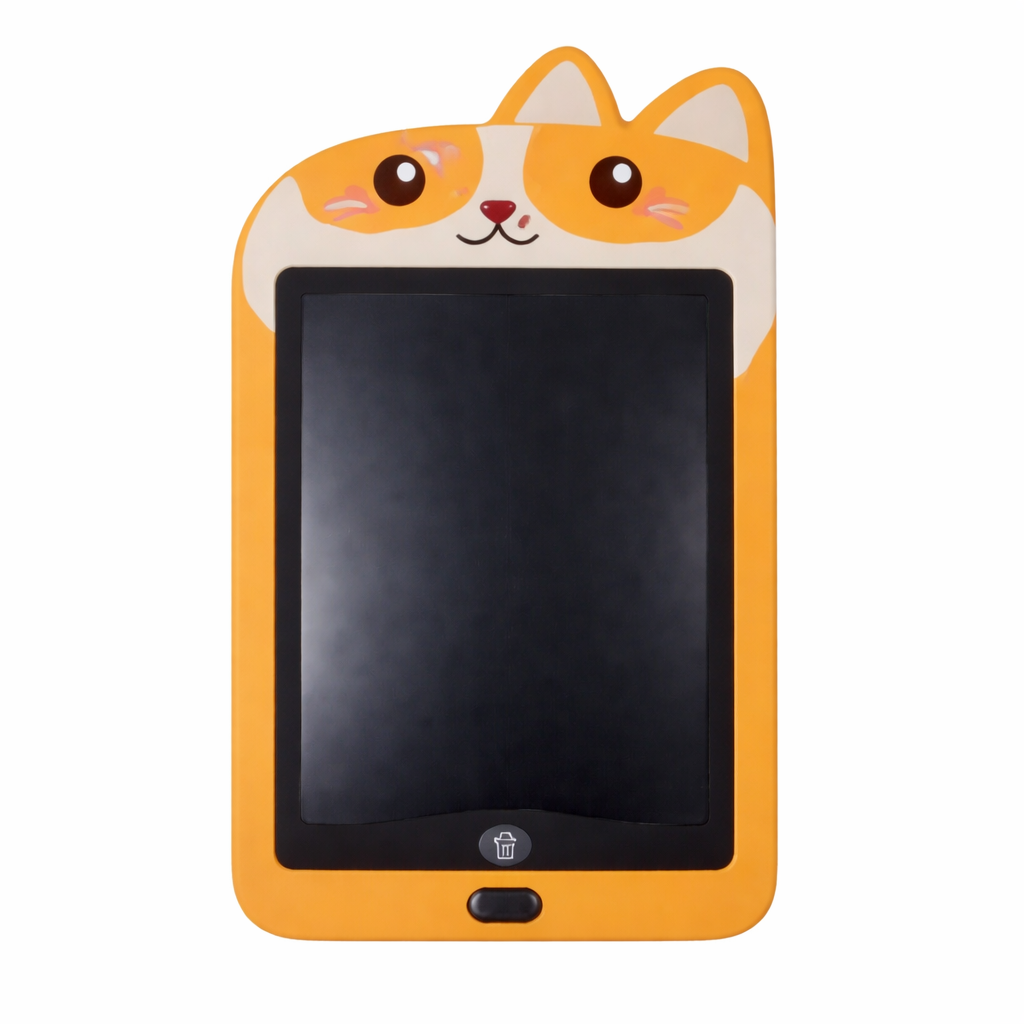 Tableta LCD scris si desen pentru copii, animalute haioase, ecran 8.5 inch, tableta magica educativa, writing tablet reutilizabila, jucarie interactiva copii, stylus inclus, stergere rapida, anti hartie, cadou copii 3+ ani