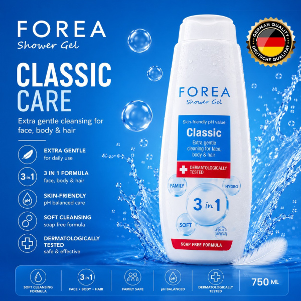Gel de dus Forea Classic  3in1 - 750ml