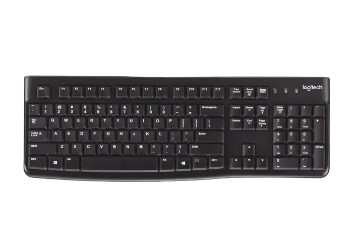 Tastatură Logitech K120, Cu fir, Negru