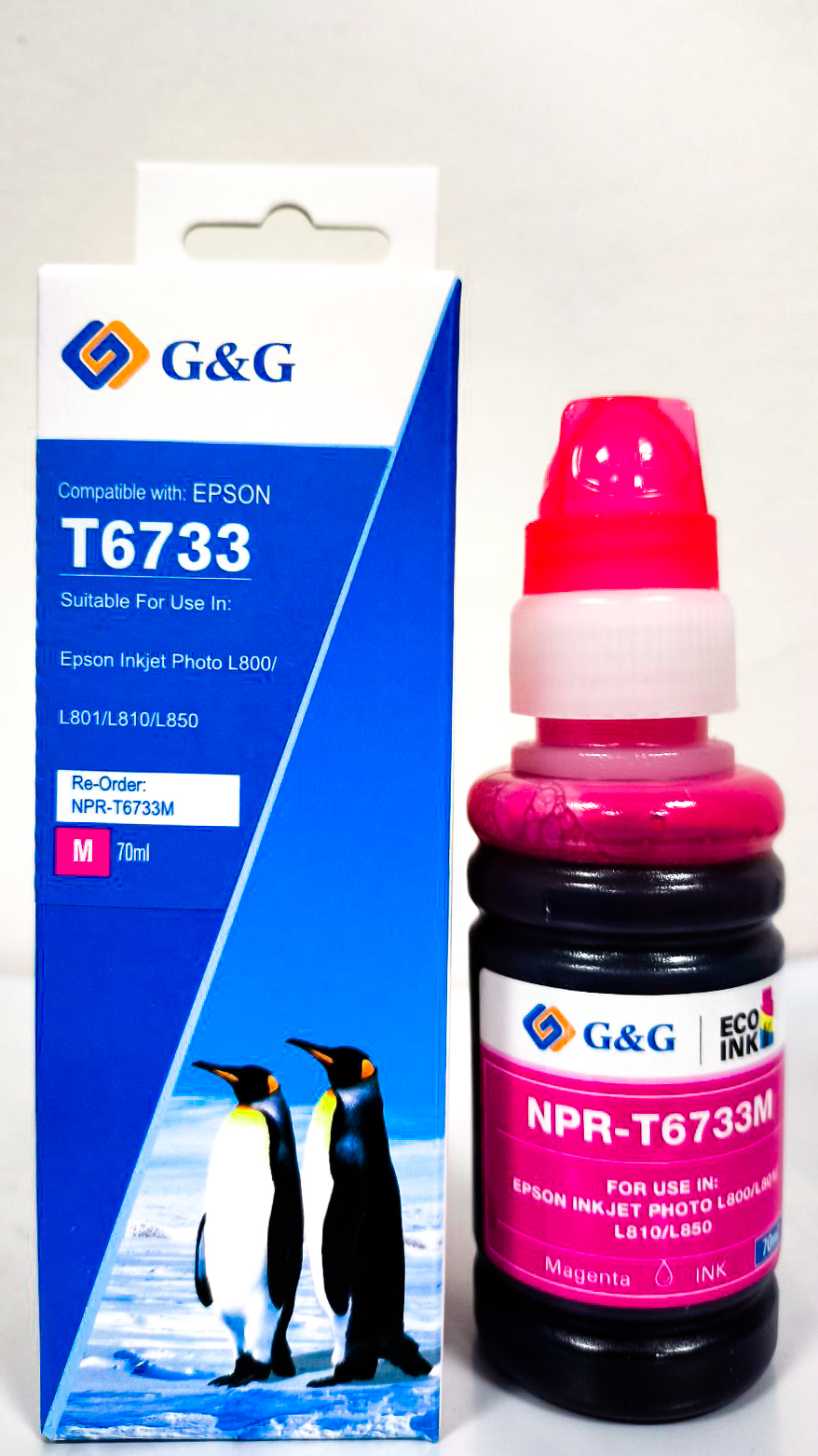 Cerneală Epson Premium compatibilă T67334A Magenta for L800/ 805/ 810/ 850/ 1800 - 70ml