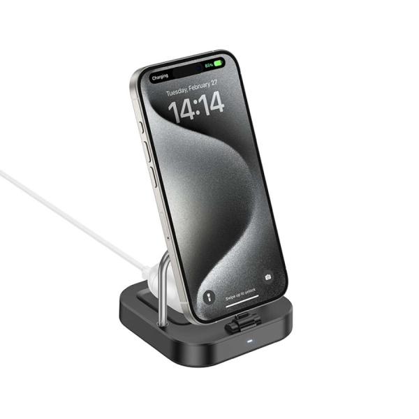 HOCO CQ16B Astute 2-in-1 desktop charger black