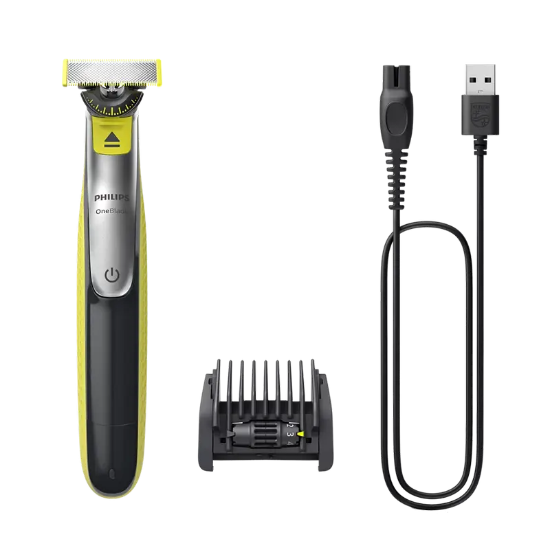 Trimmer pentru bărbați Philips QP2734/23, Negru | Verde