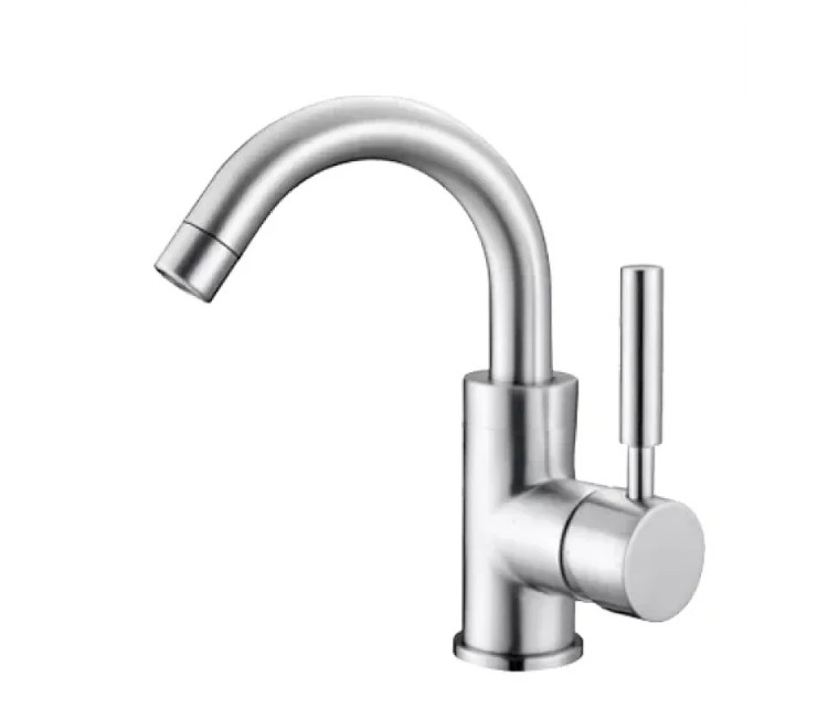 Baterie pentru lavoar WEZER EKO1D-01 Ø35 (inox satinat)