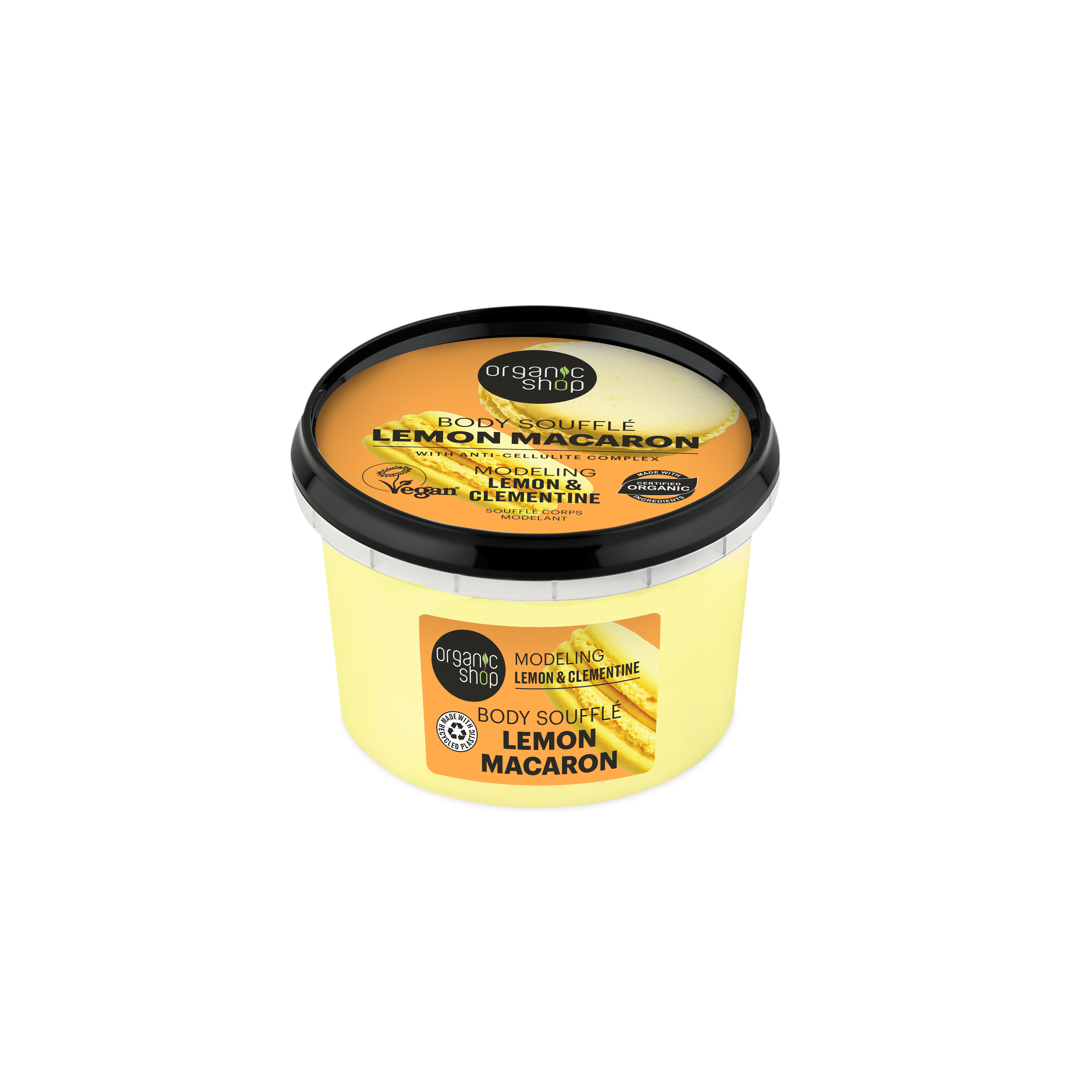 Organic Shop Sufleu de corp Lemon Macaron Modelare, 250 ml