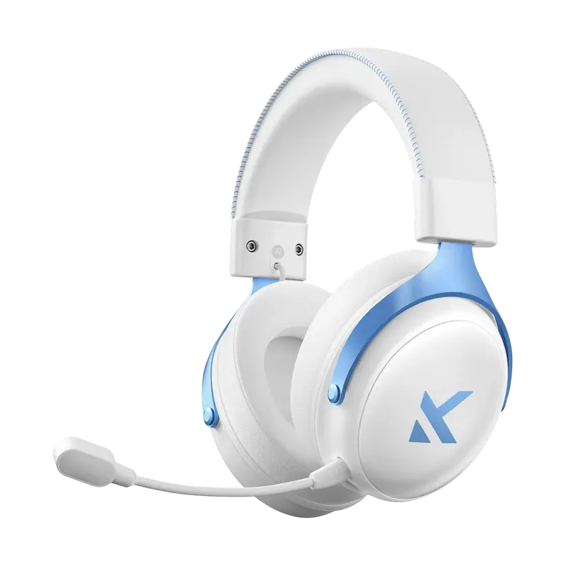 Căști gaming MCHOSE V9 Pro, Fără fir/Cu fir, Sky White