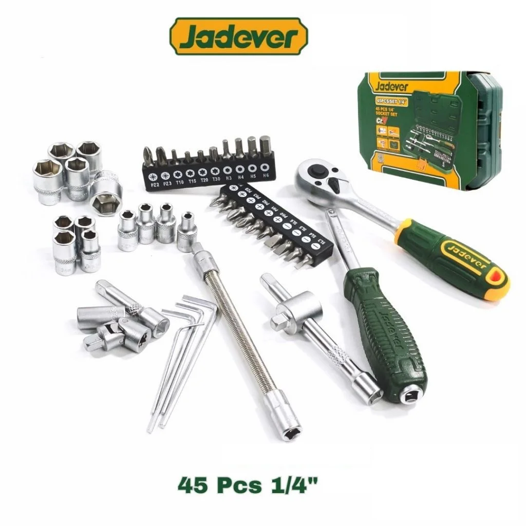 Set de chei tubulare și biți 1/4" (45 piese) JDST4D45 Jadever