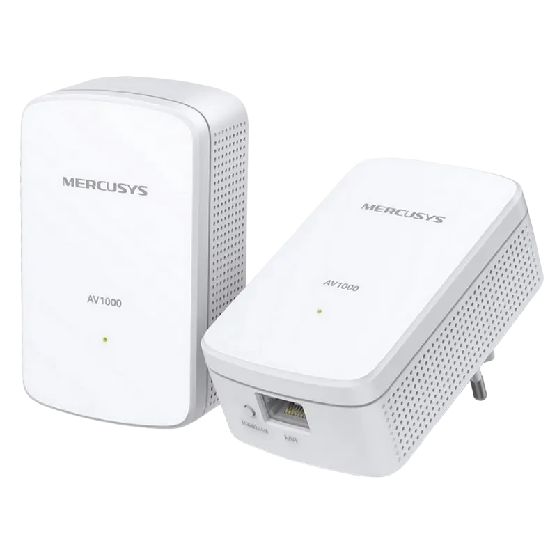 Powerline Adapter MERCUSYS MP500 KIT, AV1000, 1000 Mbps, Alb