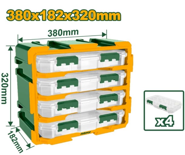 Sistem modular cu 4 organizatoare L 380x182x320 mm JDTB8344 Jadever